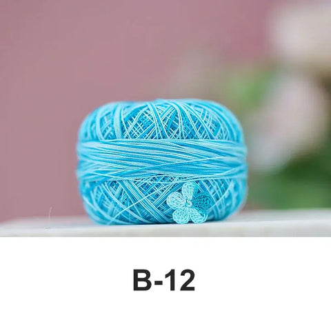 80# micro crochet thread - Blue