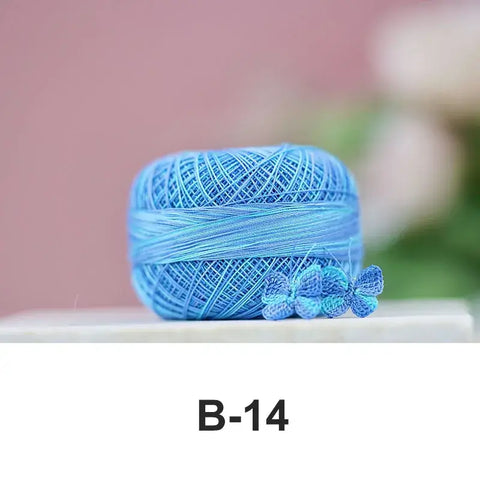 80# micro crochet thread - Blue