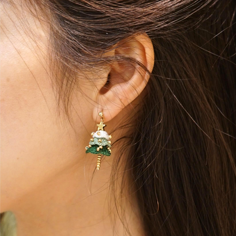 Christmas Tree & Snowman Earrings