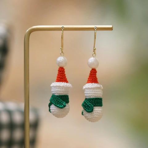 Christmas Tree & Snowman Earrings