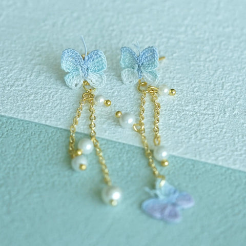 Butterfly Pearl Earrings