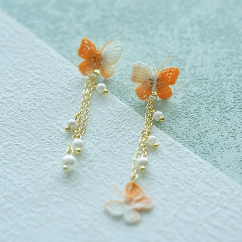 Butterfly Pearl Earrings