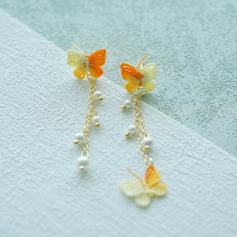 Butterfly Pearl Earrings