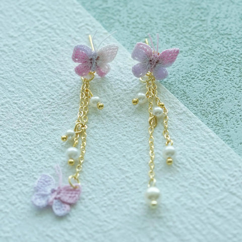 Butterfly Pearl Earrings