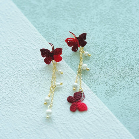 Butterfly Pearl Earrings