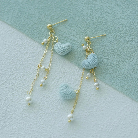 Heart Pearl Earrings