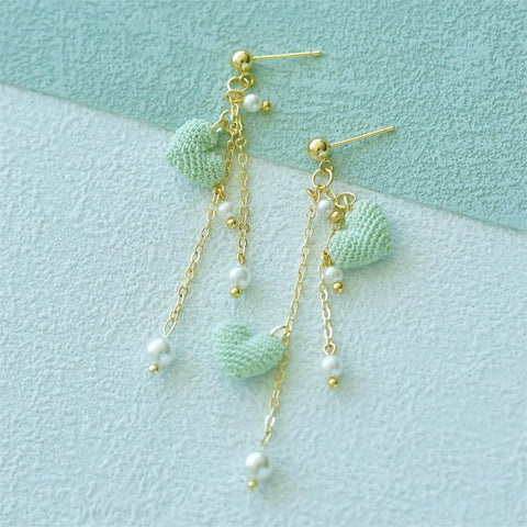 Heart Pearl Earrings