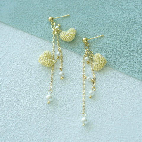 Heart Pearl Earrings