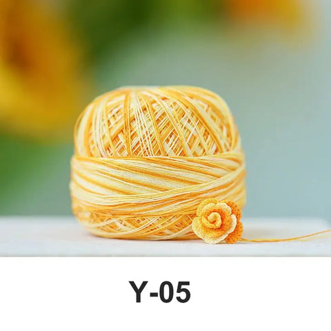 80# micro crochet thread - Yellow