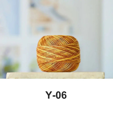 80# micro crochet thread - Yellow