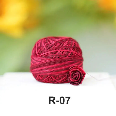 80# micro crochet thread - Red