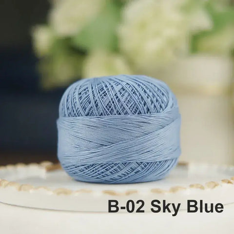 80# micro crochet thread - Blue