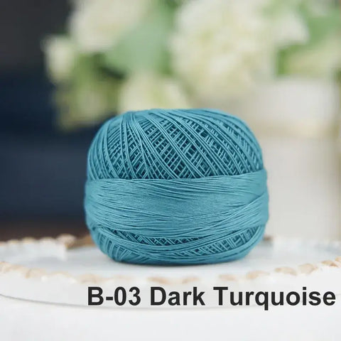 80# micro crochet thread - Blue