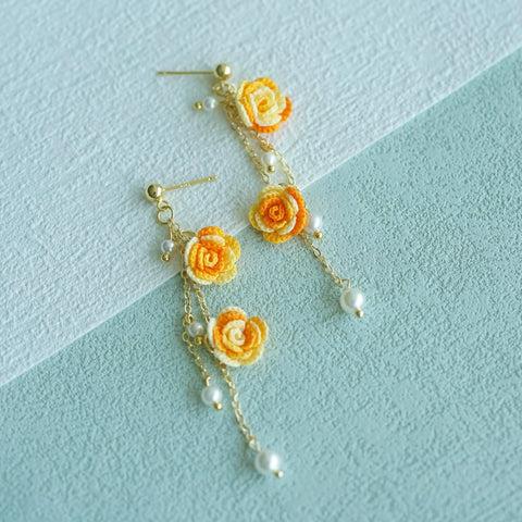 Rose Pearl Earrings