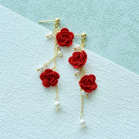 Rose Pearl Earrings