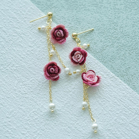 Rose Pearl Earrings