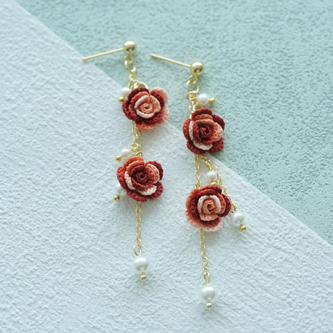 Rose Pearl Earrings