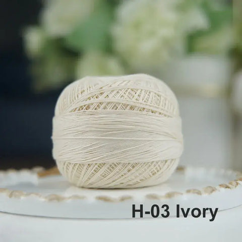 80# micro crochet thread - White