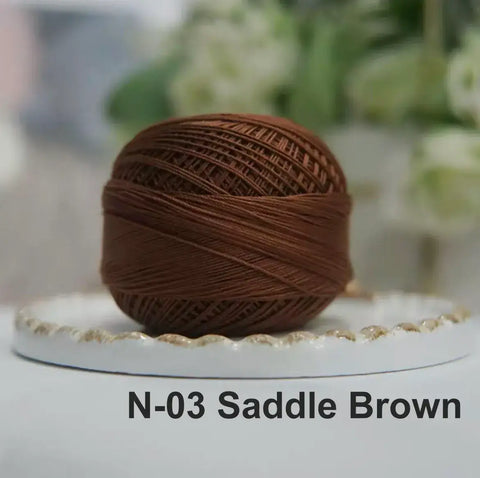 80# micro crochet thread - Brown