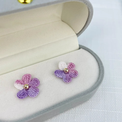 Gradient Little Flower Earrings