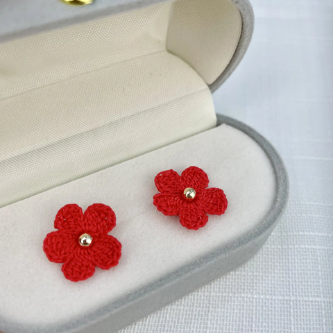 Pink Little Flower Earrings