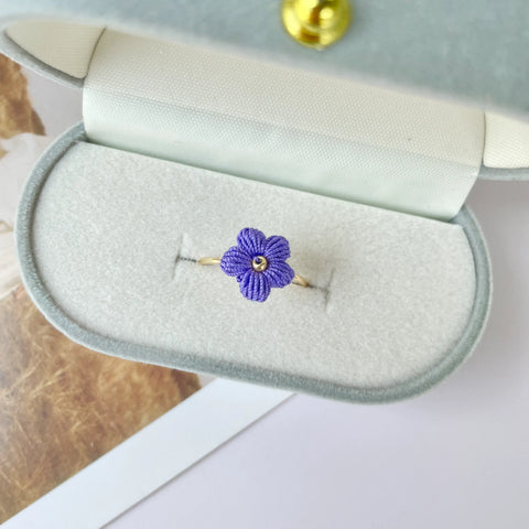 Solid Puff Flower Ring