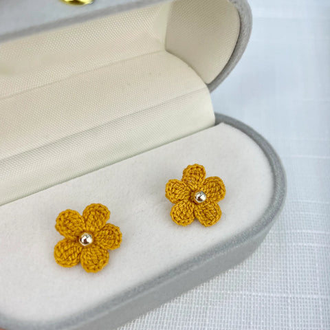Yellow Little Flower Earrings