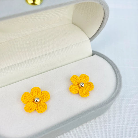 Yellow Little Flower Earrings