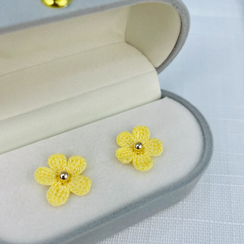 Yellow Little Flower Earrings
