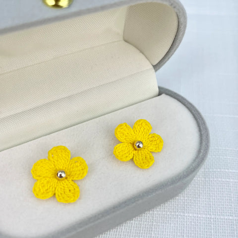 Yellow Little Flower Earrings