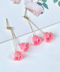 Onirr Handmade Micro Crochet Campanula Earrings Hot Pink