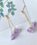 Onirr Handmade Micro Crochet Campanula Earrings Thistle
