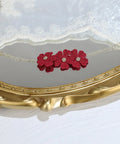 Onirr Handmade Micro Crochet Cherry Blossoms Bracelet Fire Brick