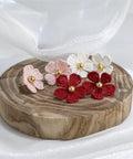 Onirr Handmade Micro Crochet Cherry Blossoms Earrings