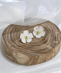 Onirr Handmade Micro Crochet Cherry Blossoms Earrings White