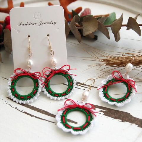 Onirr Handmade Micro Crochet Circle Earrings 1