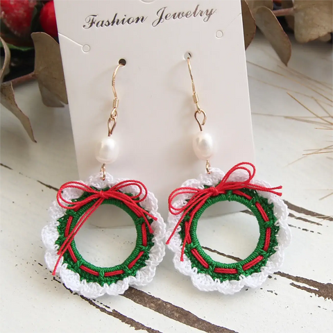 Onirr Handmade Micro Crochet Circle Earrings 2