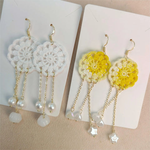 Onirr Handmade Micro Crochet Dreamcatcher Earrings