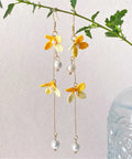 Onirr Handmade Micro Crochet Gradient Forsythia Earrings Gold