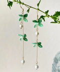 Onirr Handmade Micro Crochet Gradient Forsythia Earrings Green