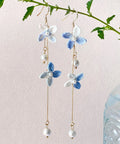 Onirr Handmade Micro Crochet Gradient Forsythia Earrings Light Sky Blue