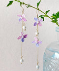 Onirr Handmade Micro Crochet Gradient Forsythia Earrings Plum