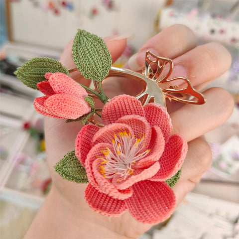 Onirr Handmade Micro Crochet Hair Claw Clip C