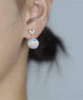 Onirr Handmade Micro Crochet One-Ball Earrings Macaron