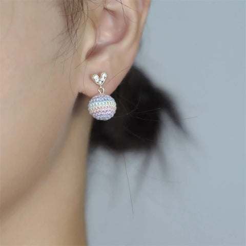 Onirr Handmade Micro Crochet One-Ball Earrings Macaron