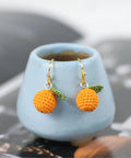Onirr Handmade Micro Crochet Orange Earrings 2