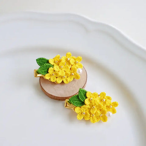 Onirr Handmade Micro Crochet Osmanthus Hairpin