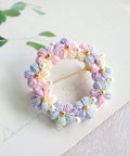 Onirr Handmade Micro Crochet Puff Flower Gorgeous Brooch Macaron