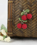 Onirr Handmade Micro Crochet Red Cherry Earrings 1