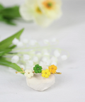 Onirr Handmade Micro Crochet Solid Puff Flower Hairpin Mix 1